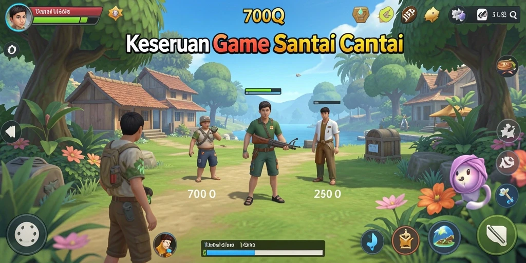 Tampilan gameplay 700Q yang penuh warna dan seru.