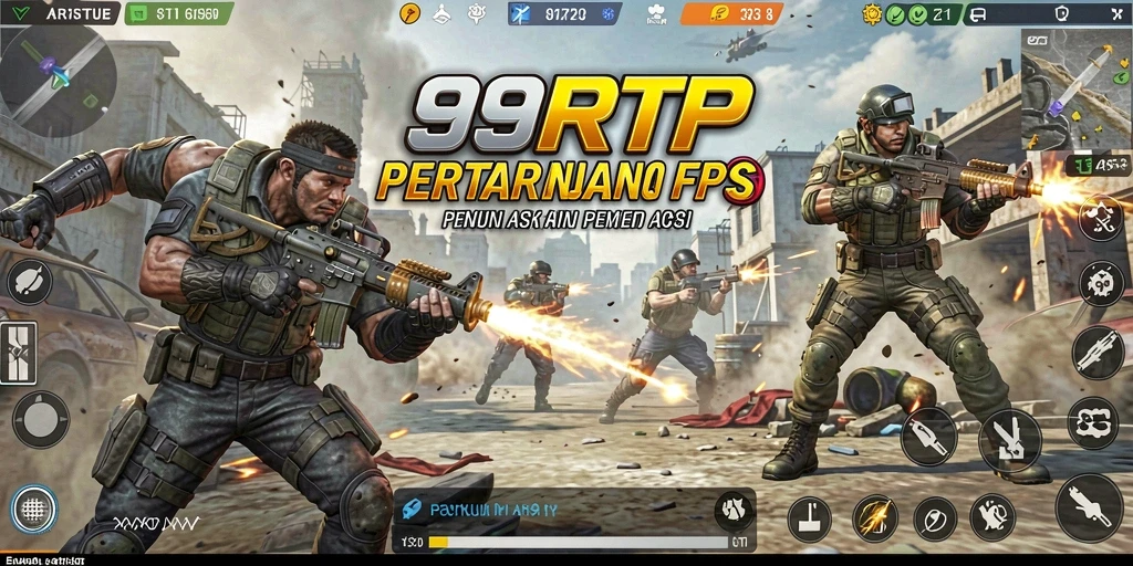 Screenshot menampilkan aksi tembak-menembak seru di <strong>99RTP</strong>.