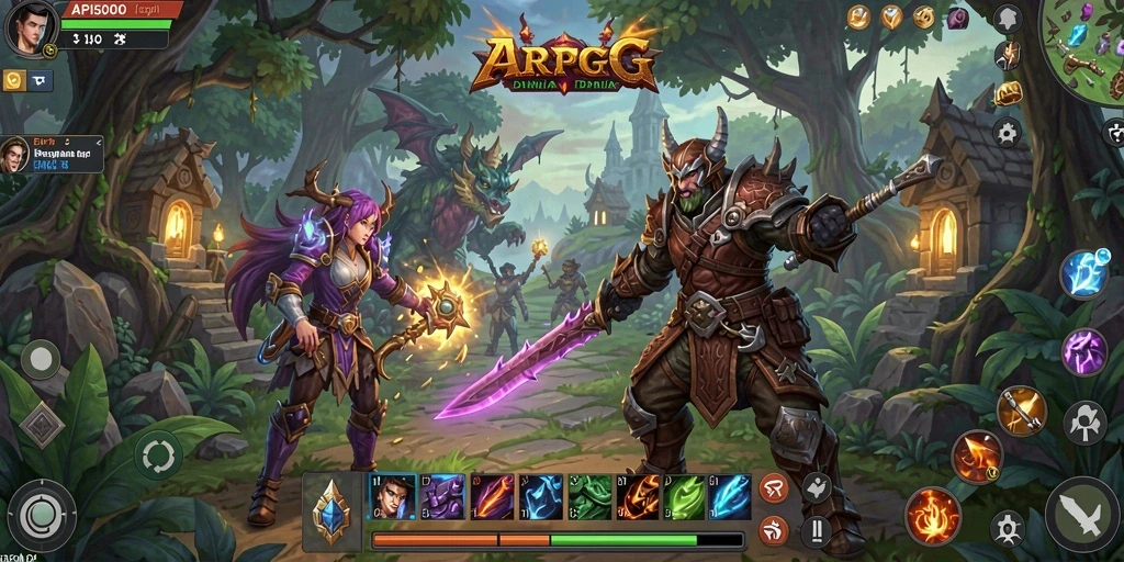 Tangkapan layar API5000 menampilkan aksi seru dalam pertarungan ARPG.