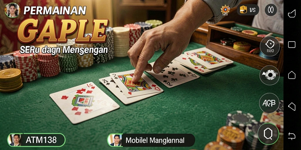 Screenshot gameplay <strong>ATM138</strong> menampilkan suasana seru permainan Gaple.