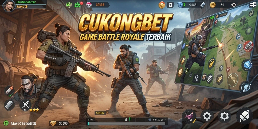 Gameplay seru CUKONGBET dalam pertempuran Battle Royale.