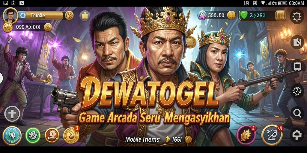Tangkapan layar permainan DEWATOGEL menampilkan momen seru dalam gameplay Arcade.