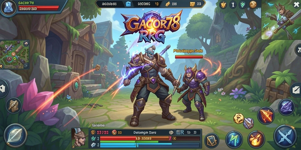 Screenshot gameplay GACOR78 menunjukkan aksi petualangan yang menantang.