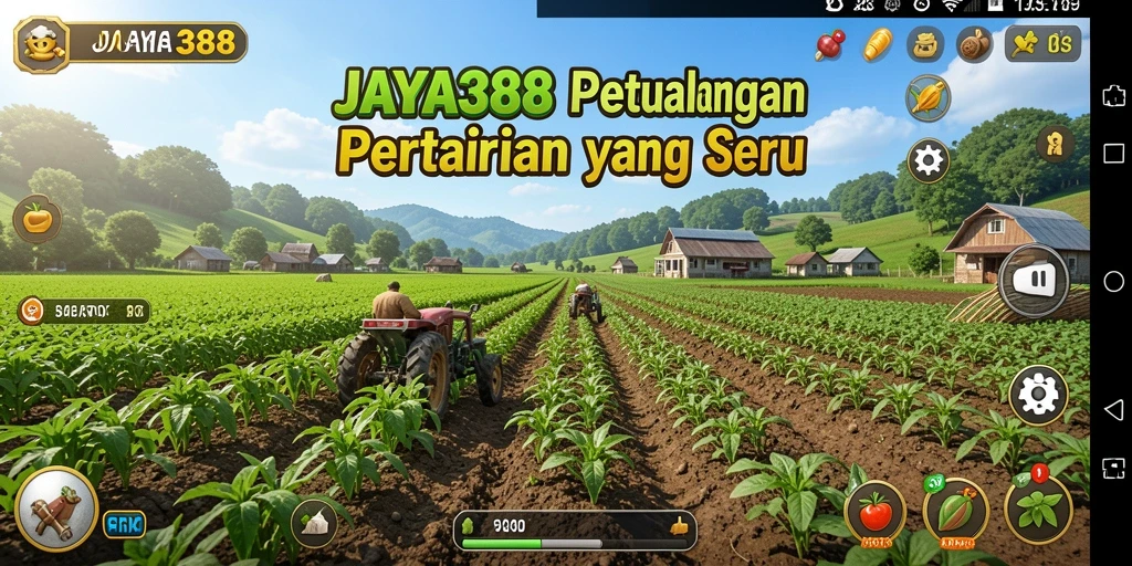 Screenshot JAYA388 menampilkan kebun yang subur dan penuh warna.