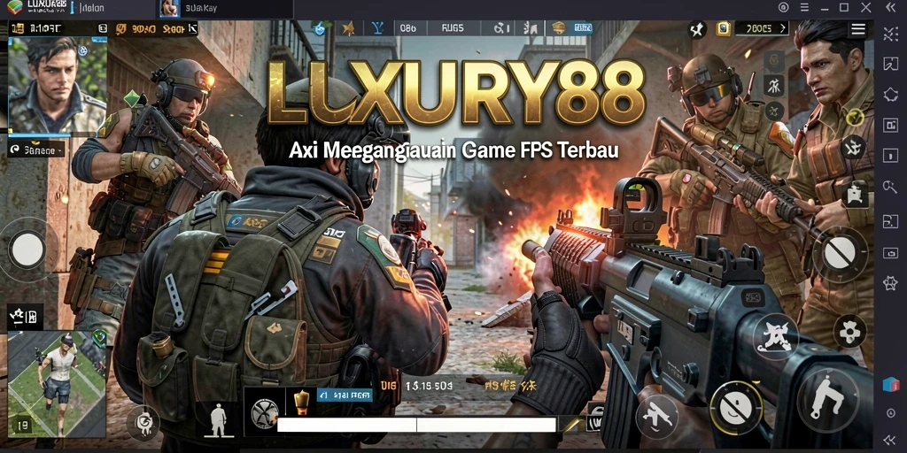 Tangkapan layar LUXURY88 menampilkan aksi tembak-menembak yang mendebarkan dengan grafis yang detail.