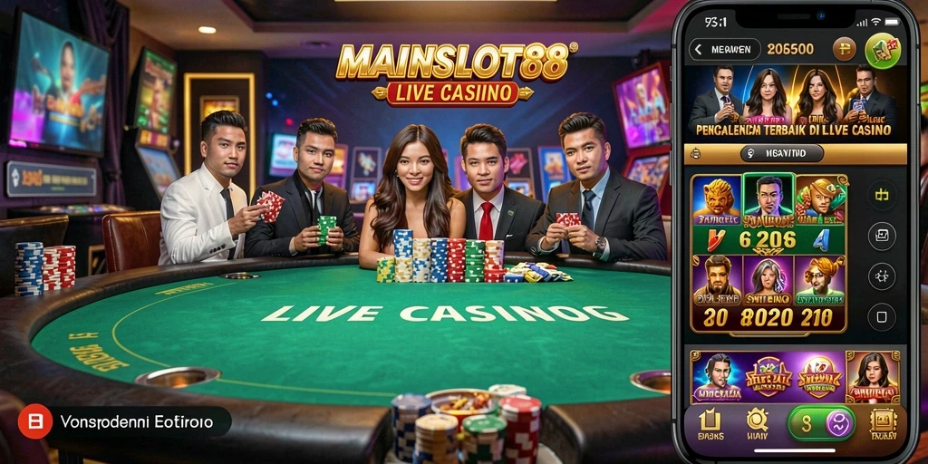 Tampilan gameplay Live Casino yang seru dan interaktif di MAINSLOT88.