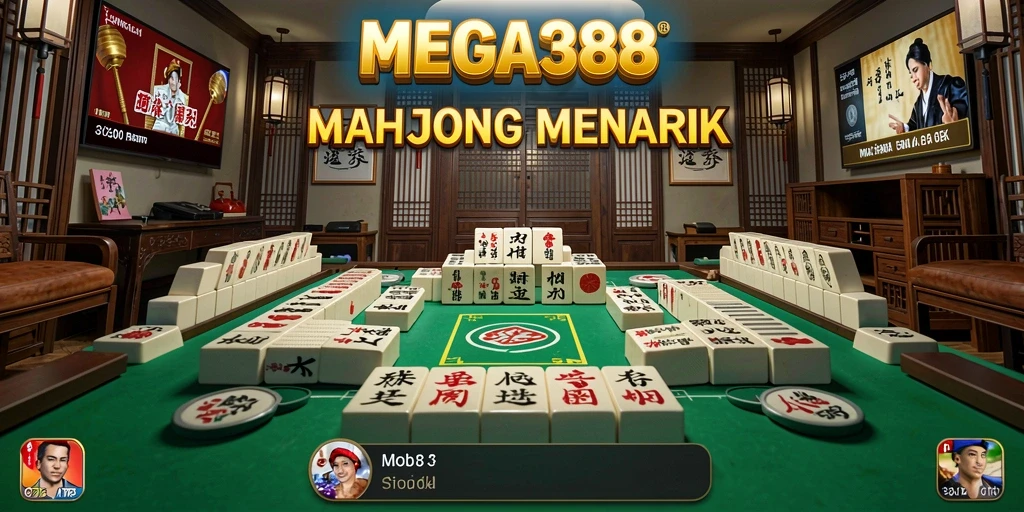 Tampilan gameplay MEGA388 yang mendebarkan dalam Mahjong.