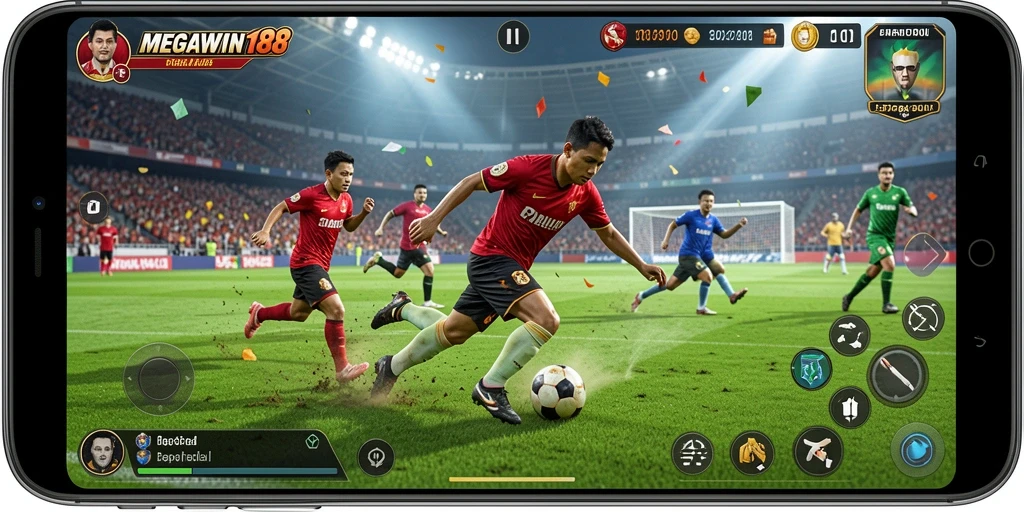 Gameplay MEGAWIN188 yang seru dan menantang dalam sepak bola.