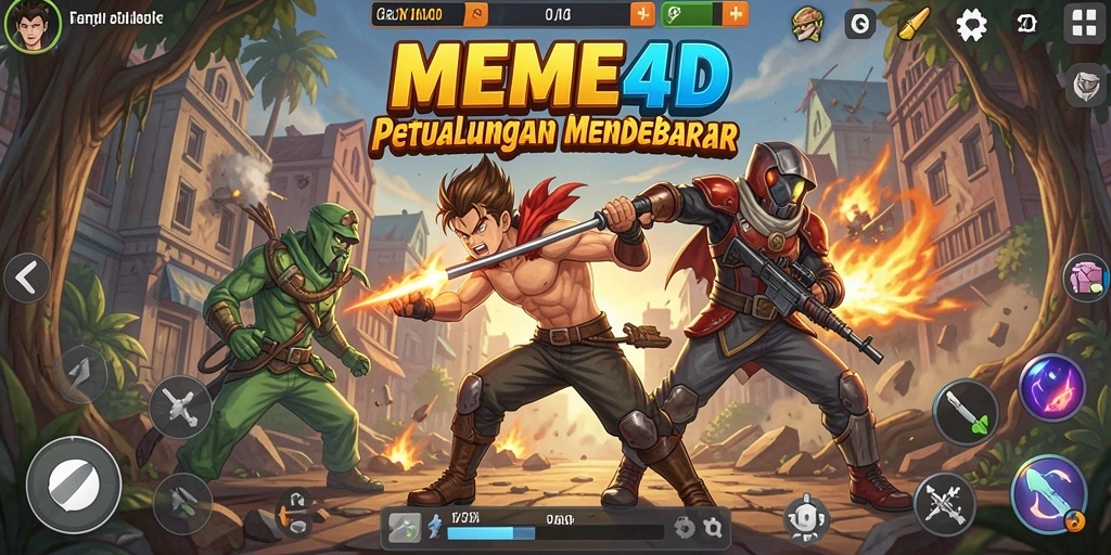Tangkapan layar gameplay seru dari MEME4D yang tampil memukau.