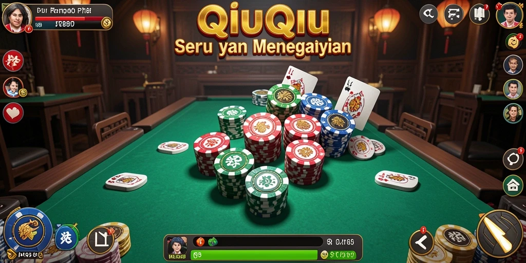 Screenshot gameplay PT89 menampilkan aksi seru permainan QiuQiu.