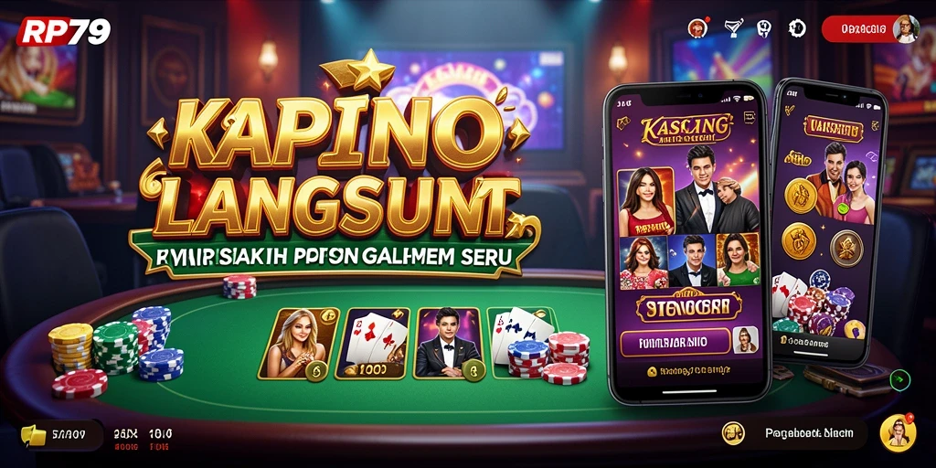 Screenshot RP79 menampilkan dealer langsung dan gameplay kasino yang mendebarkan.