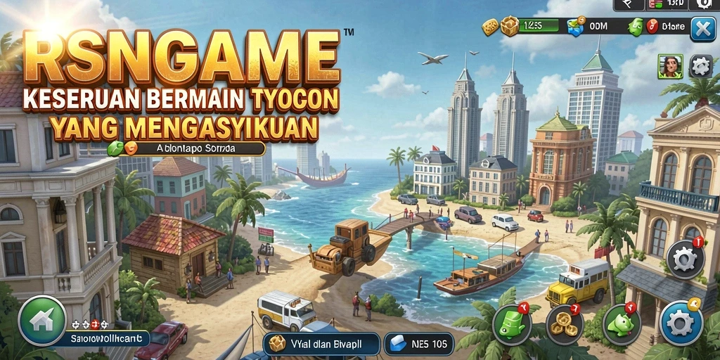 Gameplay RSNGAME yang mengasyikkan dengan berbagai pilihan bisnis.