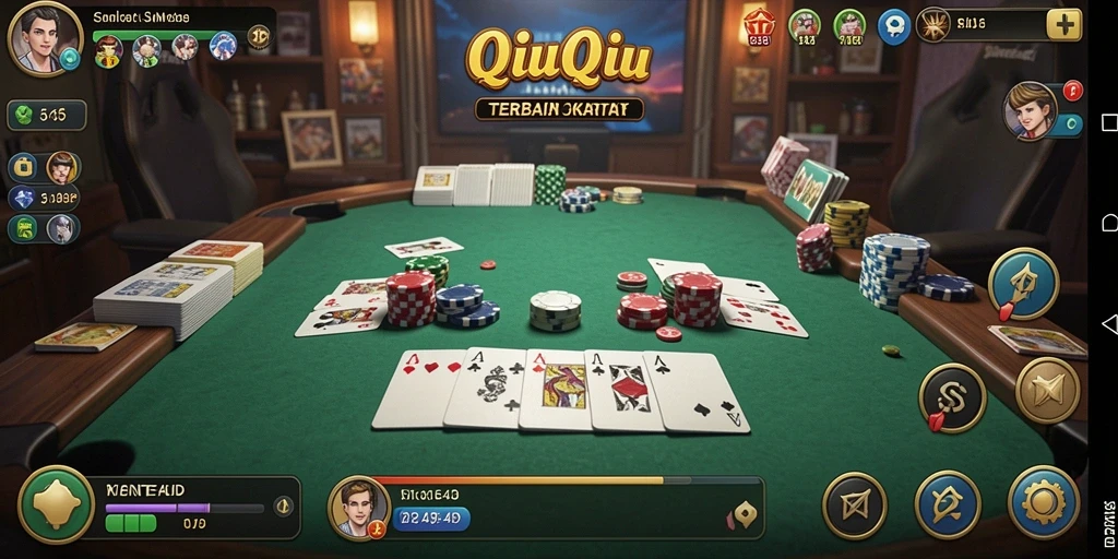 Tampilan gameplay seru dalam SINTE4D QiuQiu.