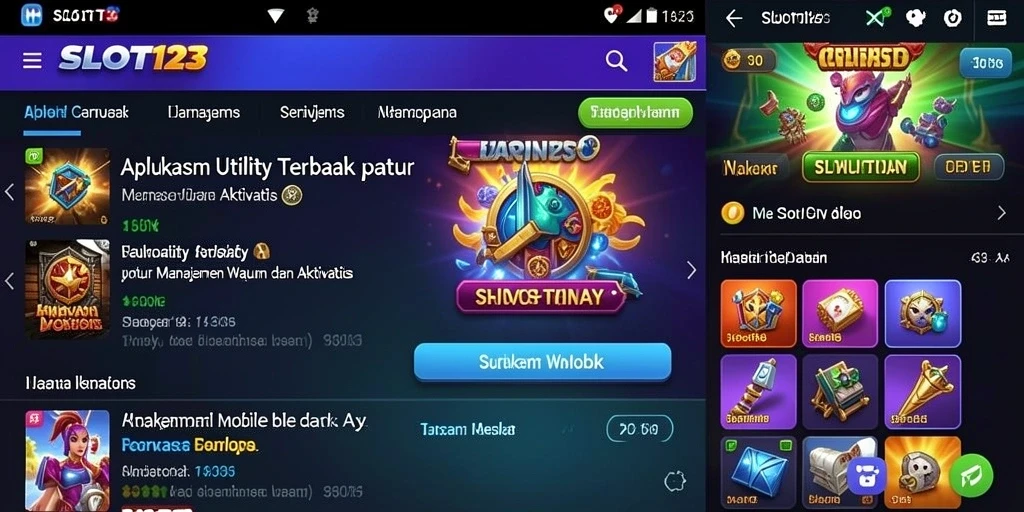 Tampilan antarmuka SLOT123 yang sederhana dan mudah digunakan.