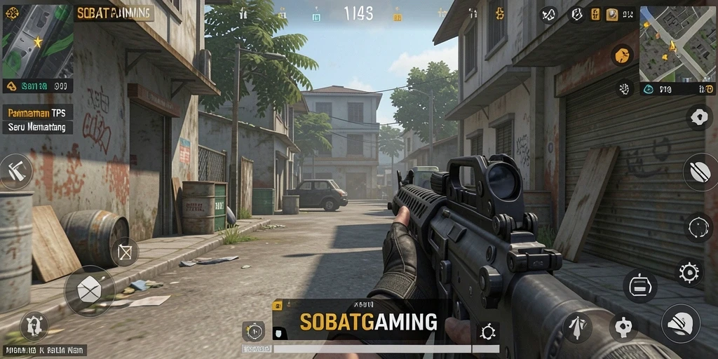 Tampilan aksi mendebarkan di dalam gameplay SOBATGAMING.