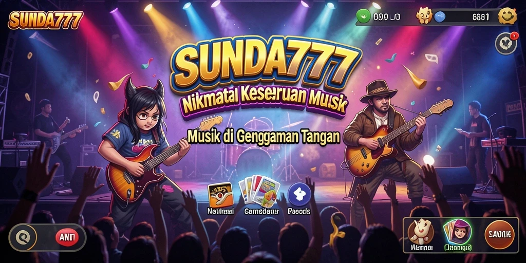 Tampilan antarmuka SUNDA777 dengan permainan musik yang seru.