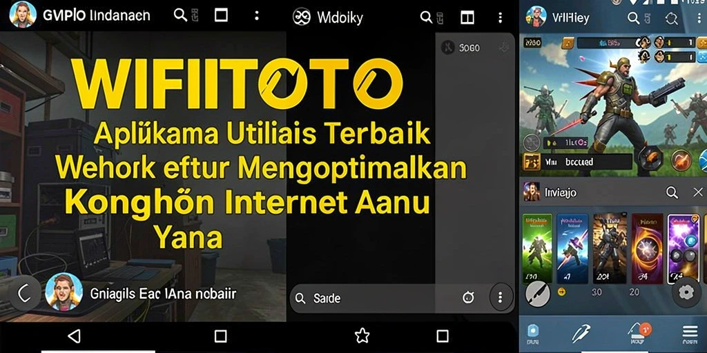 Tampilan utama aplikasi WIFITOTO dengan analisis jaringan Wi-Fi.